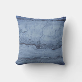 Misty Blue abstrakt Granite Marmormuster Kissen