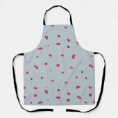 Misty Blue Deep Pink Cosmos Floral Pattern Schürze (Vorderseite)