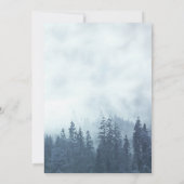 Misty Blue Mountains Rustic Virtual Wedding Einladung (Rückseite)