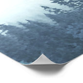 Misty Blue Mountains Unplugged Wedding Zeremony Poster (Ecke)