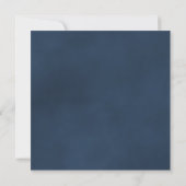 Misty Blue Pine Trees Rustic Wedding Oval Foto Dankeskarte (Rückseite)