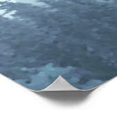 Misty Blue Pines 26 Table Wedding Seating Chart Poster (Ecke)