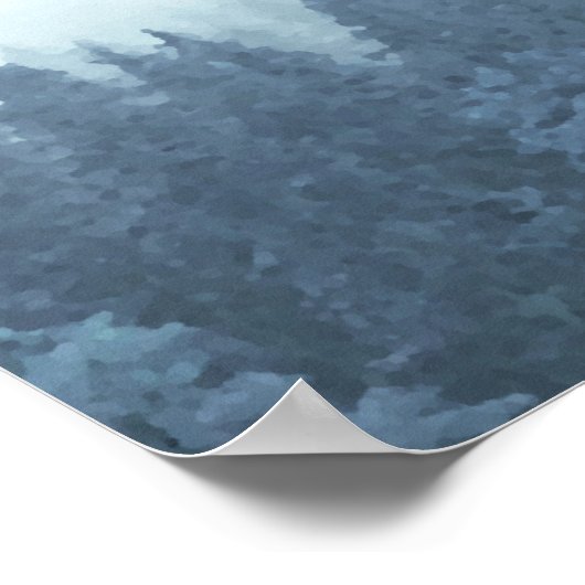 Misty Blue Pines 5 Table Wedding Chart Poster (Ecke)