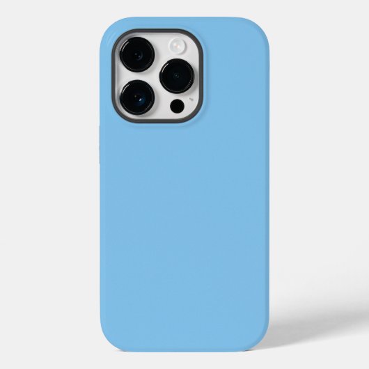 Misty Blue Solid Color, iPhone Case (Rückseite)