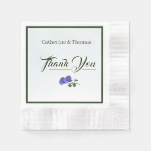 Misty Blue und Grünbuch Napkin Serviette