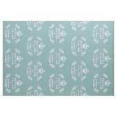 misty blue white French Script Behalte Calm Carry  Stoff (Yard (91,4 cm))