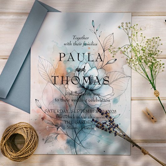 Misty Blume Einladung