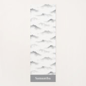 Misty Brushstroke Texture Zen Ink Yogamatte (Vorderseite)