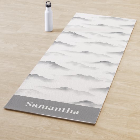 Misty Brushstroke Texture Zen Ink Yogamatte (Beispiel)