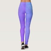 Misty Celestial Sky Mix of Purples Blues Stars Leggings (Rückseite)