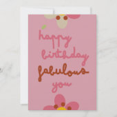 MISTY CHARM - Birthday Floral Einladungskarte (Vorderseite)