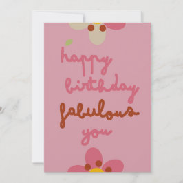 MISTY CHARM - Birthday Floral Einladungskarte