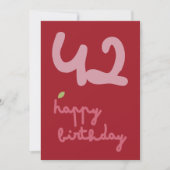 MISTY CHARM - Birthday Floral Einladungskarte (Vorderseite)