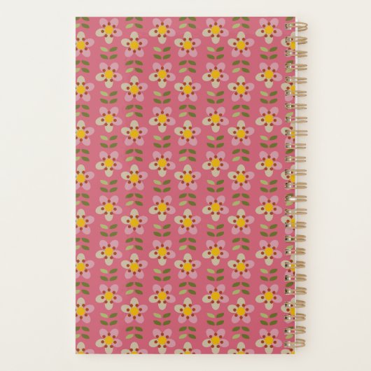 MISTY CHARM - Botanical Pattern Planner Planer (Rückseite)