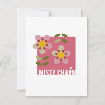 MISTY CHARM - Modern Floral Einladungskarte