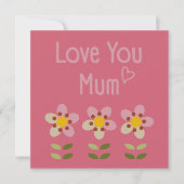 MISTY CHARM - Mother's Day Floral Invitation Card Einladung (Vorderseite)