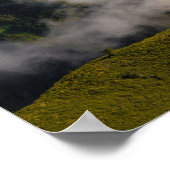 Misty clouds over the mountains in Madeira island Poster (Ecke)