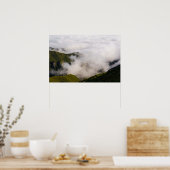 Misty clouds over the mountains in Madeira island Poster (Küche)