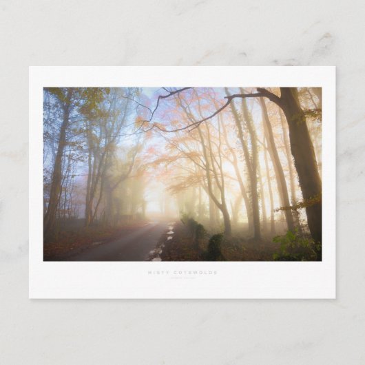 Misty Cotswolds Postkarte (Vorderseite)