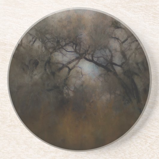 Misty Cottonwoods Sandstein Untersetzer (Vorne)