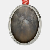 Misty Cottonwoods Silbernes Ornament (Links)