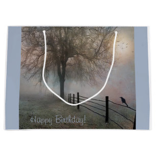 Misty Country Scene Große Geschenktüte