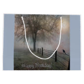 Misty Country Scene Große Geschenktüte (Rückseite)