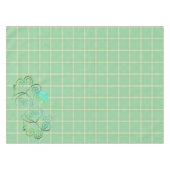 Misty Curly Kleeblatt Squares Tischdecke (Vorderseite (Horizontal))