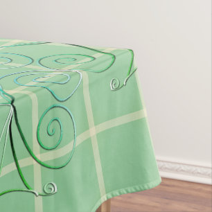 Misty Curly Kleeblatt Squares Tischdecke
