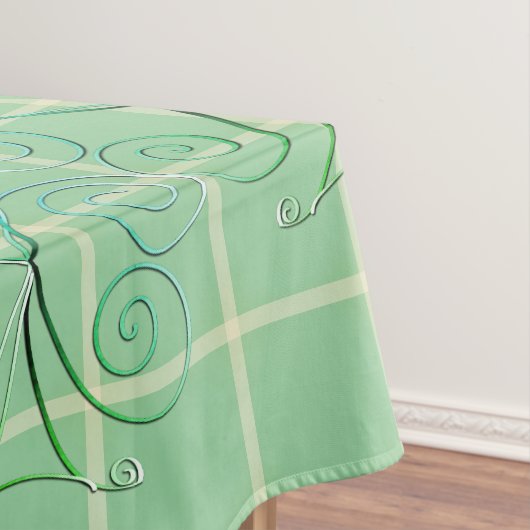 Misty Curly Kleeblatt Squares Tischdecke (Beispiel)