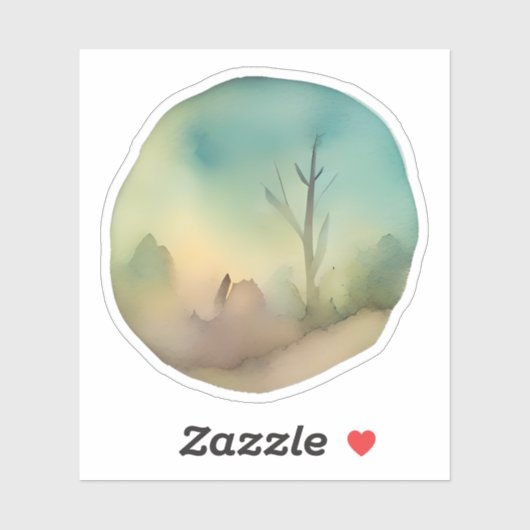 Misty Dawn Landscape Aufkleber (Blatt)