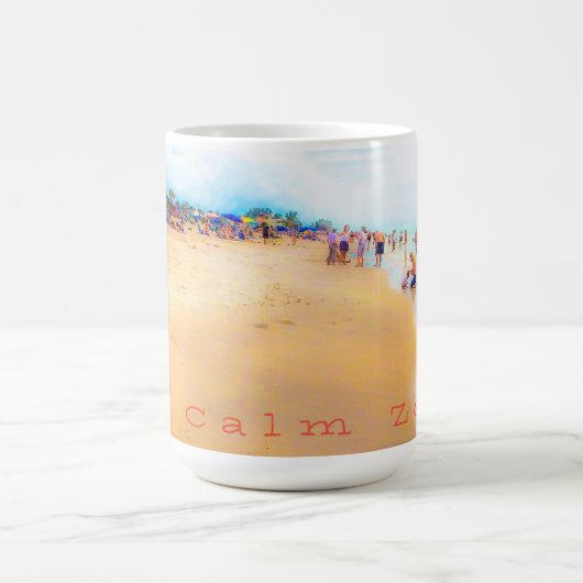 Misty Day am Strand Kaffeetasse (Mittel)