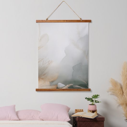 Misty Day Wandteppich Mit Holzrahmen (Schlafzimmer)