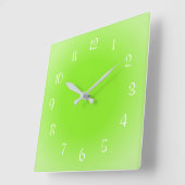 Misty Edges Green Mattiert Design Soft Colors Quadratische Wanduhr (Winkel)