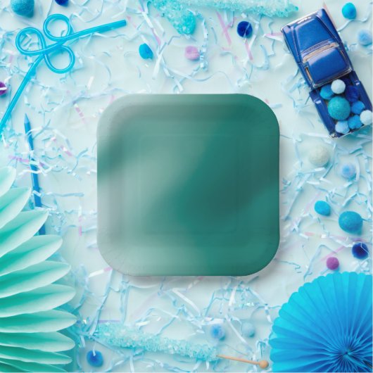 Misty Emerald Paper Plate Pappteller (Party)