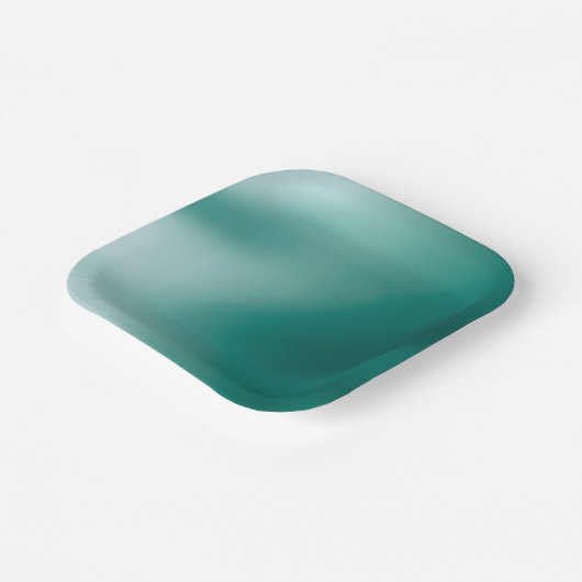 Misty Emerald Paper Plate Pappteller (Gewinkelt)