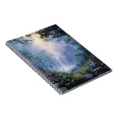 Misty Enchanted Forest Waterfall Art Notebook Notizblock (Rechte Seite)