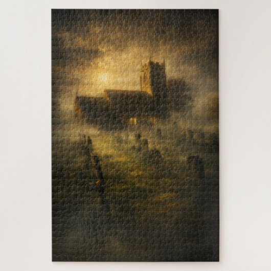 Misty English Church Turner Style Jigsaw Puzzle (Vertikal)