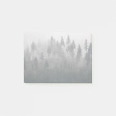 Misty Evergreen Forest Landscape Post-it Klebezettel (Vorderseite)