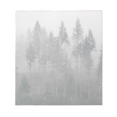 Misty Evergreen Forest Photo Notizblock (Vorderseite)
