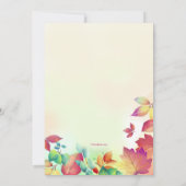 Misty Fall Einladung (Rückseite)