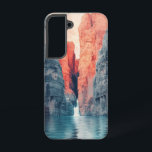 Misty Falls Dreamscape Phone Case Samsung Galaxy Hülle<br><div class="desc">Kaskadierende Wasserfälle treffen auf eine tiefe Schlucht aus Nebel und Stein und bilden eine friedliche natürliche Flucht mit cooler,  fließender Energie.</div>