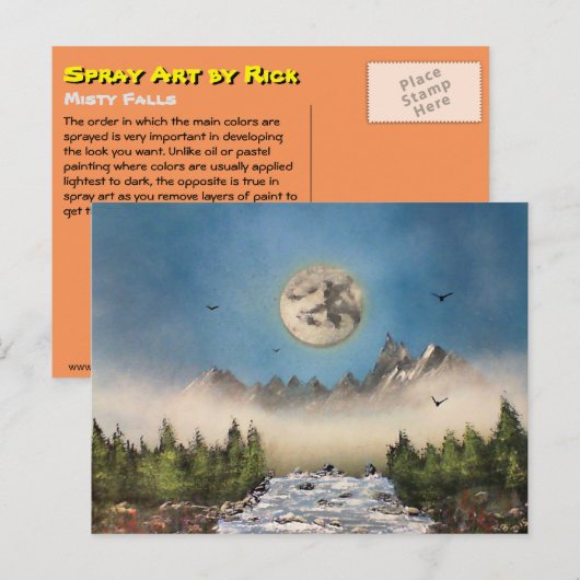 Misty Falls Postkarte (Vorne/Hinten)
