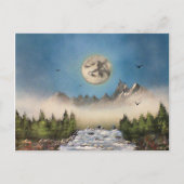 Misty Falls Postkarte (Vorderseite)