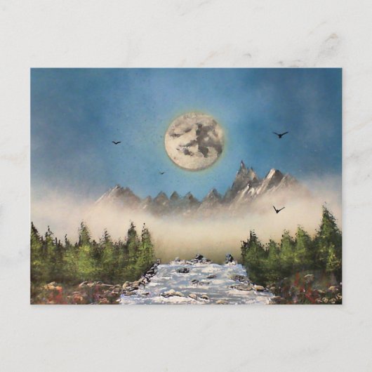 Misty Falls Postkarte (Vorderseite)