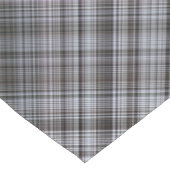 Misty February Blue und Grau Kariert Kurzer Tischläufer (Ecke)