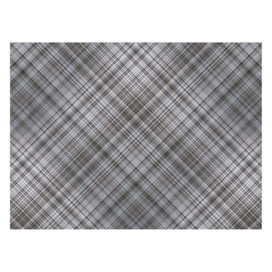 Misty February Blue und Grau Kariert Tischdecke (Vorderseite (Horizontal))