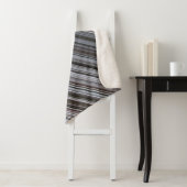 Misty February Blue und Gray Stripe Sherpadecke (Beispiel)