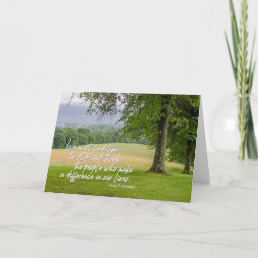 Misty Fields & Forest | Thank You Card Dankeskarte (Vorderseite)