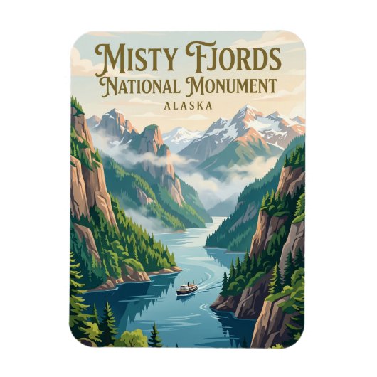 Misty Fjords National Monument Alaska Magnet (Vertikal)